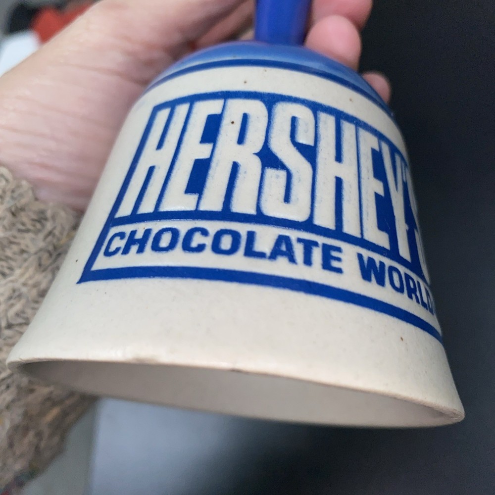 Hersheys Chocolate World Bell Blue And Cream Dinner Bell