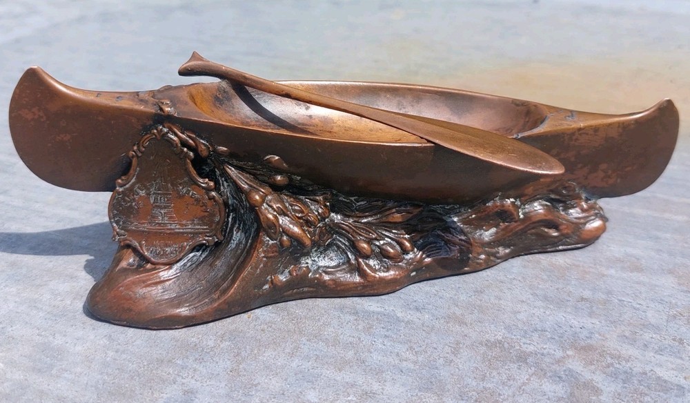 Bronze Canoe Shaped Sculpture