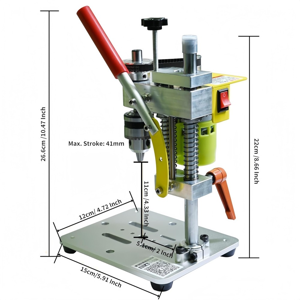 Electric Mini Benchtop Drill Press, 7 Speed Drilling Machine, Portable Tablet...