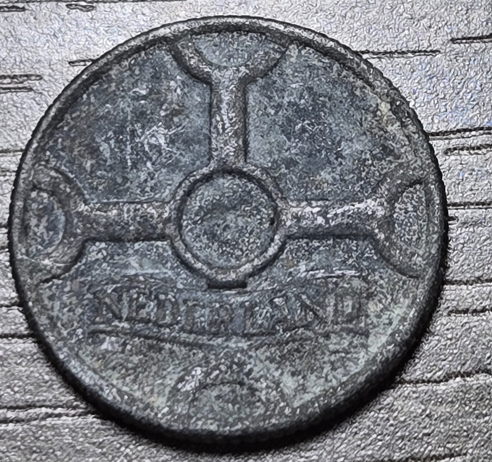 1943 Netherlands 1 Cent Coin WP204