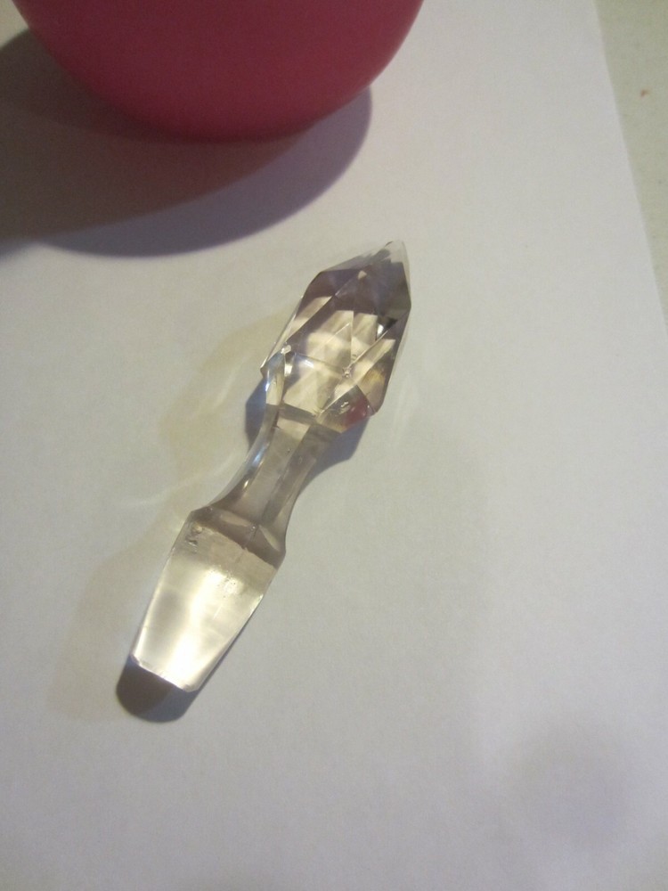 Frosted cranberry color perfume bottle