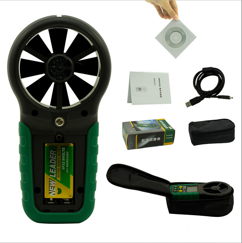 MASTECH MS6252B Digital Anemometer Air Wind Speed Velocity Meter