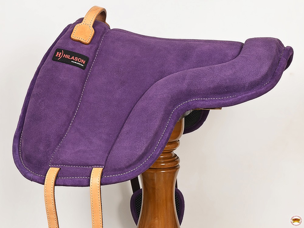 HILASON Horse Bareback Saddle Pad Anti Slip Base Suede Leather | Baretek Riding