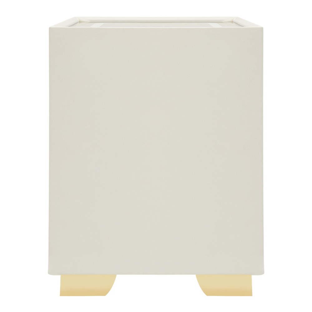 Led Nightstand with Wireless Charging and Secure Safe Box Storage