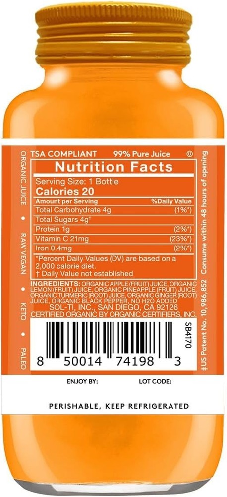 Nutritious Cold-Pressed Juice Blend - Superboost Flavor, 12 Pack, 2.1 oz Bottles