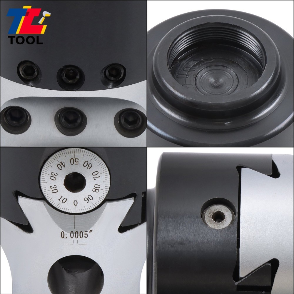 Boring Head for Milling Machine 3" 0.001" Precision 1-1/2-18 Thread