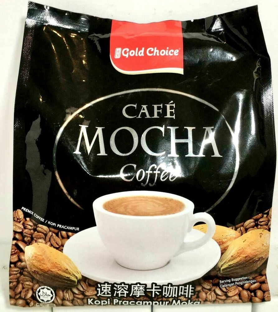 2 PACK GOLD CHOICE CAFE MOCHA COFFEE (12 SACHETS EACH )