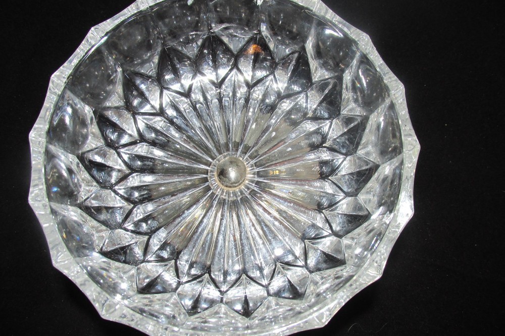 VINTAGE SILVER & GLASS CANDY DISH FROM WALLACE SILVER