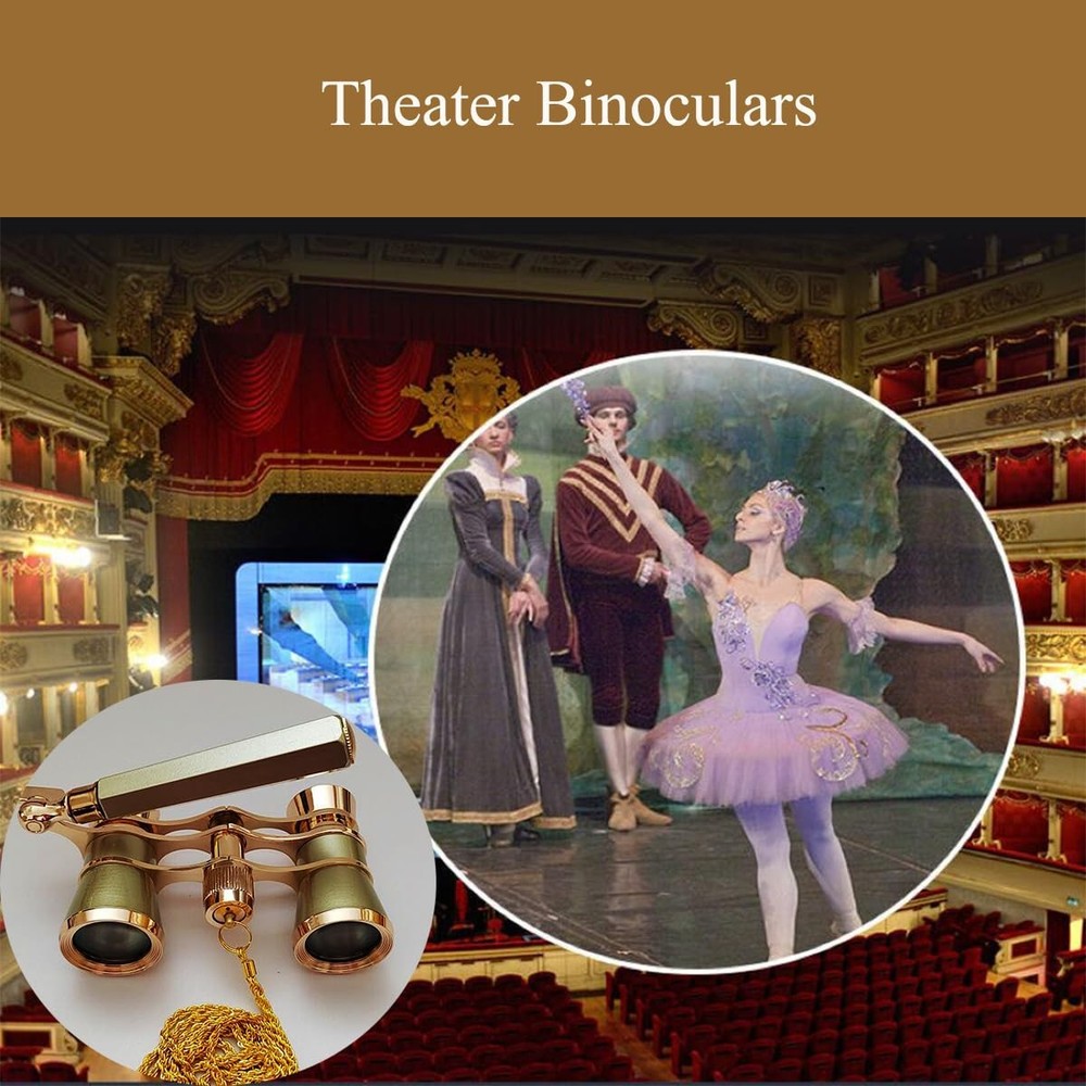 Binocular Telescope 3 × 25,Foldable Handle,Compact Lightweight with Chain,Ope...