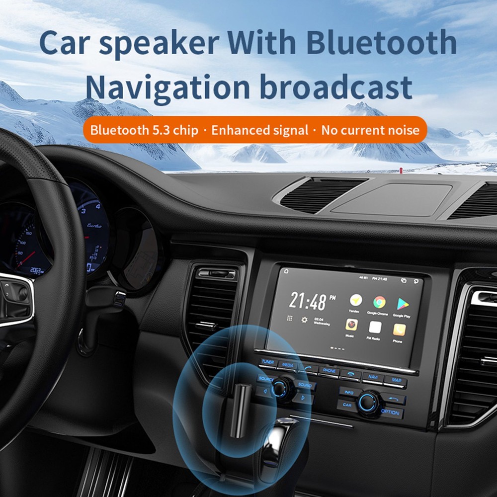 3-in-1 Wireless Bluetooth ABS 5.3 Transmitter Receiver Adapter Audio Black