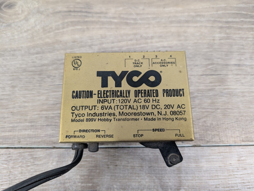 TYCO Model Train HO Scale 899V Hobby Transformer Power Pack 18V