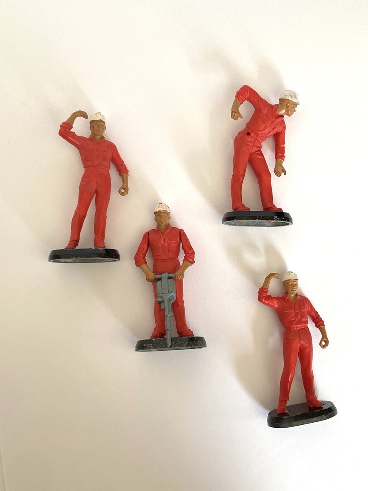 Britains Autoway Construction Worker Figures x4