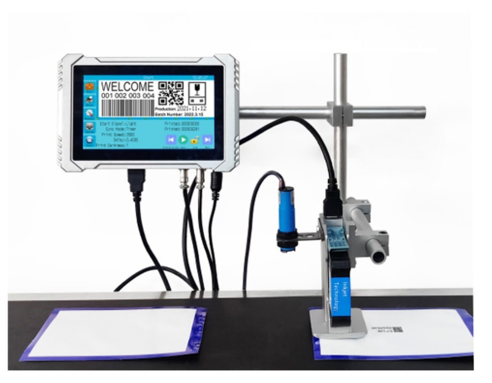 12.7mm Variable Qr Bar Code Online Inkjet Printer Automatic Thermal Printer