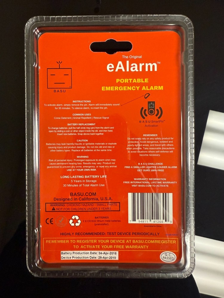 BASU eAlarm 120DB - Midnight Black