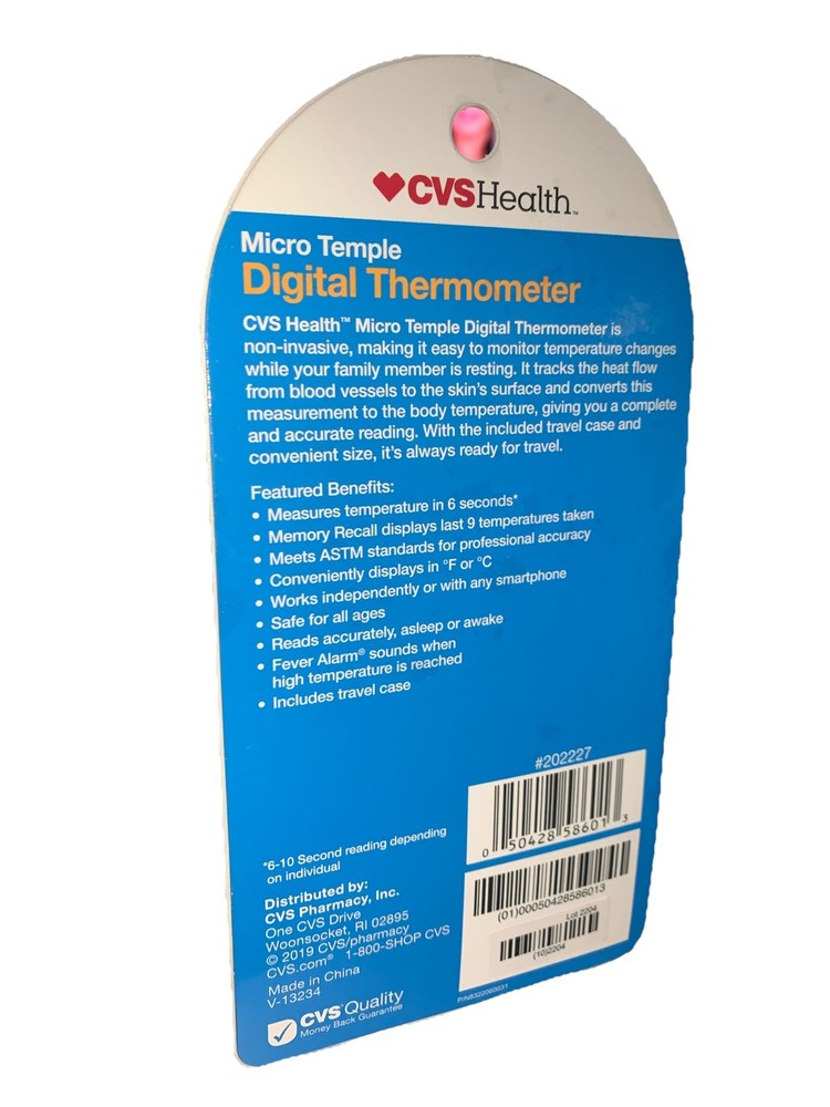 Micro Temple Digital Thermometer with 6 second reading