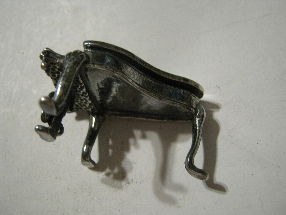 Solid Sterling Silver Hinged Top GRAND PIANO 1 1/2" Long, 19 grams