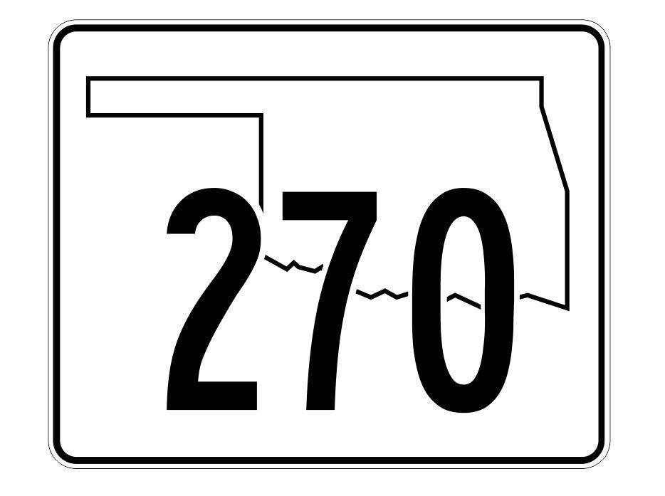 Oklahoma State Highway 270 Sticker Decal