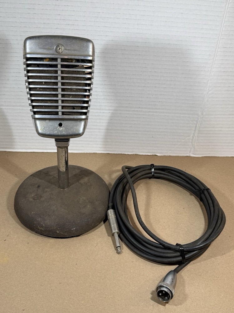 Vintage Shure Sonodyne  Dynamic Microphone 51S w/ Cable - Untested - Read