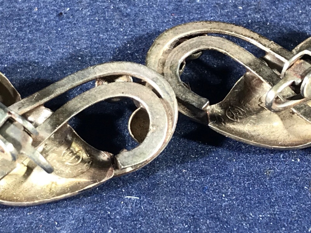 K1-5 STERLING SILVER EARRINGS - CLIP-ON BACKS - DELUXE LEAF PATERN