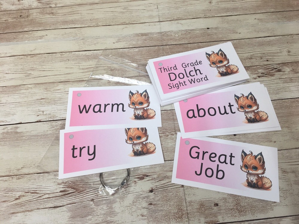 DIY PRINTED / UNCUT Literacy Learning Resource Dolch Third Grade Sight Word