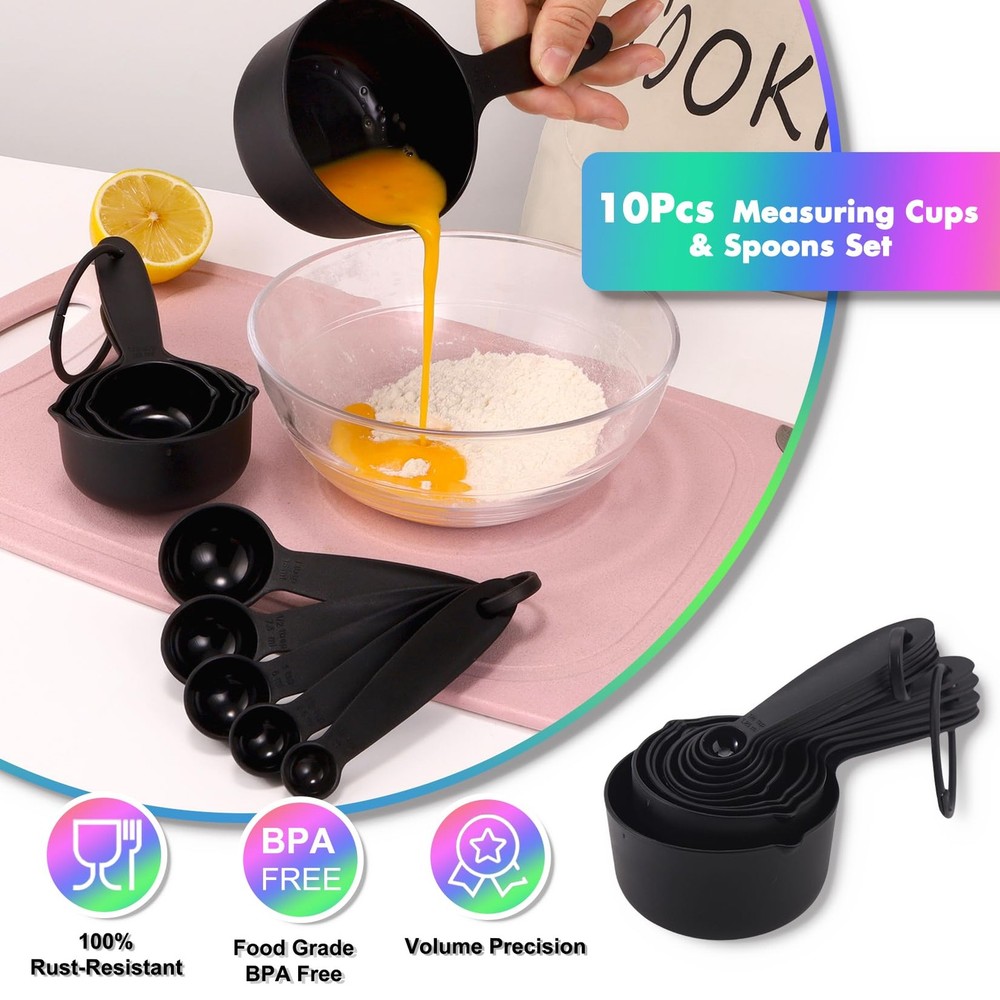 Silicone Cooking Utensils Set, 17pcs Kitchen Utensil Set with Rotatable Holde...