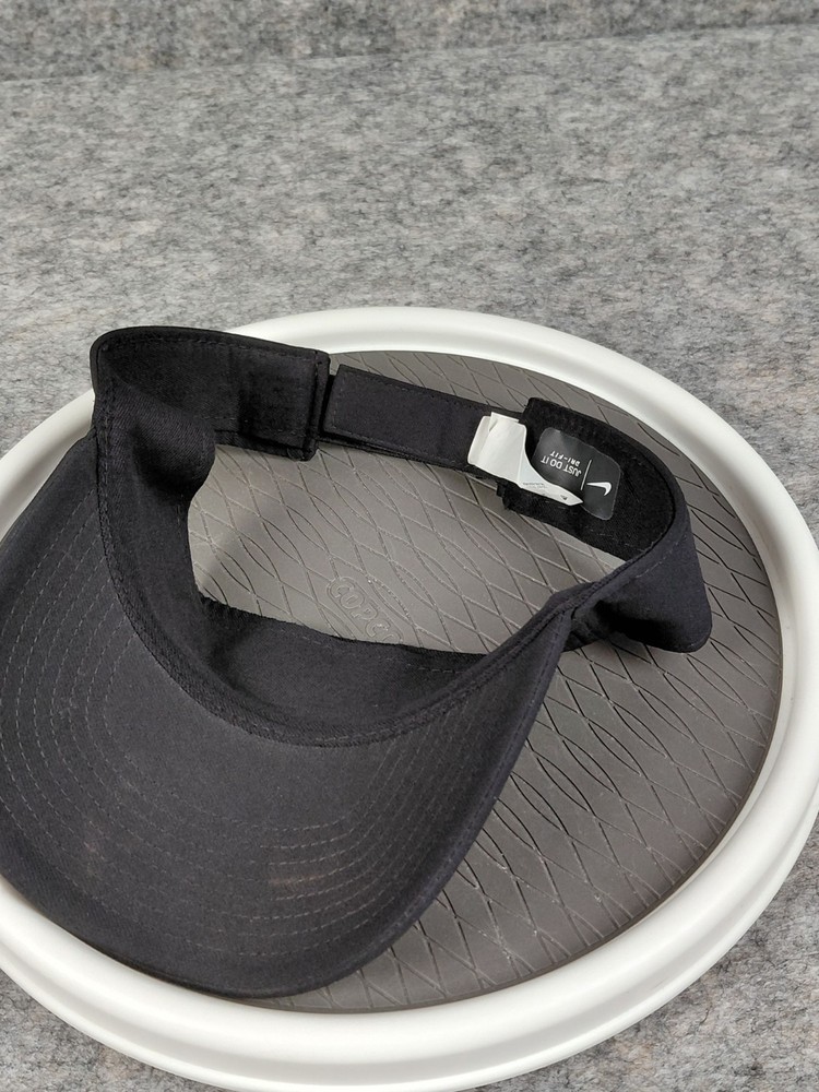Nike Dry Fit Visor Black With Red/white Paw Strapback Hooknloop