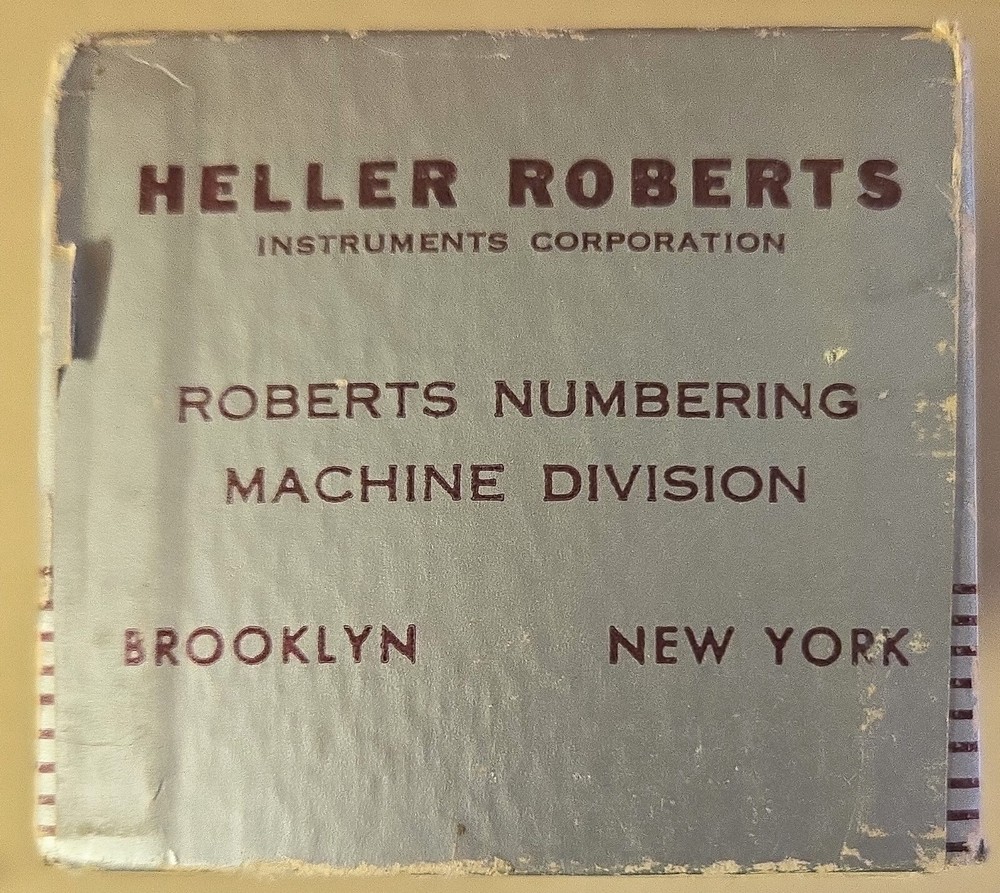 Roberts Numbering Machine Model 190 vintage