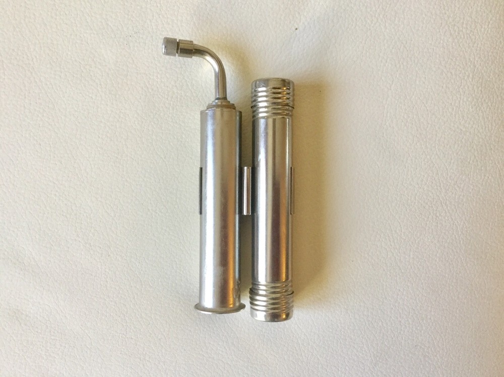 Vintage Antique Torch, Nickle plated Brass