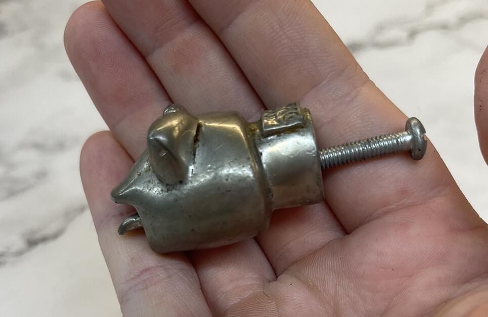 Original Pewter Roux Roux DOOR DRAWER PULL Frog