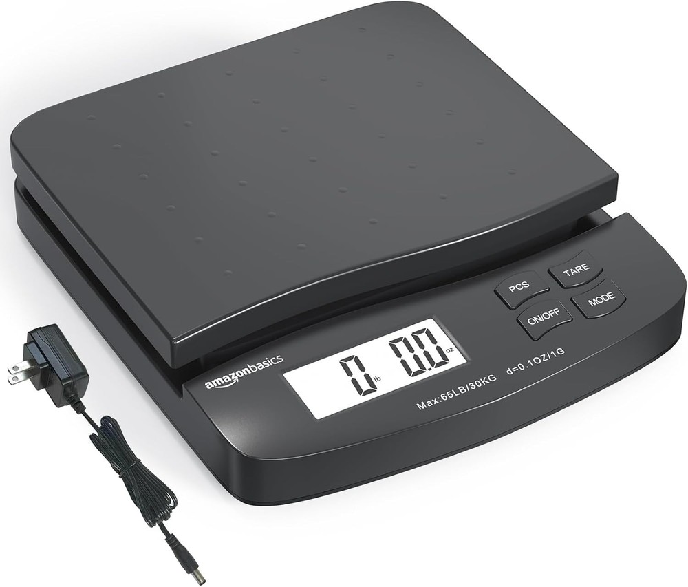 Digital Postal Shipping Scale - 65 lb Capacity with Tare Function & LCD Display