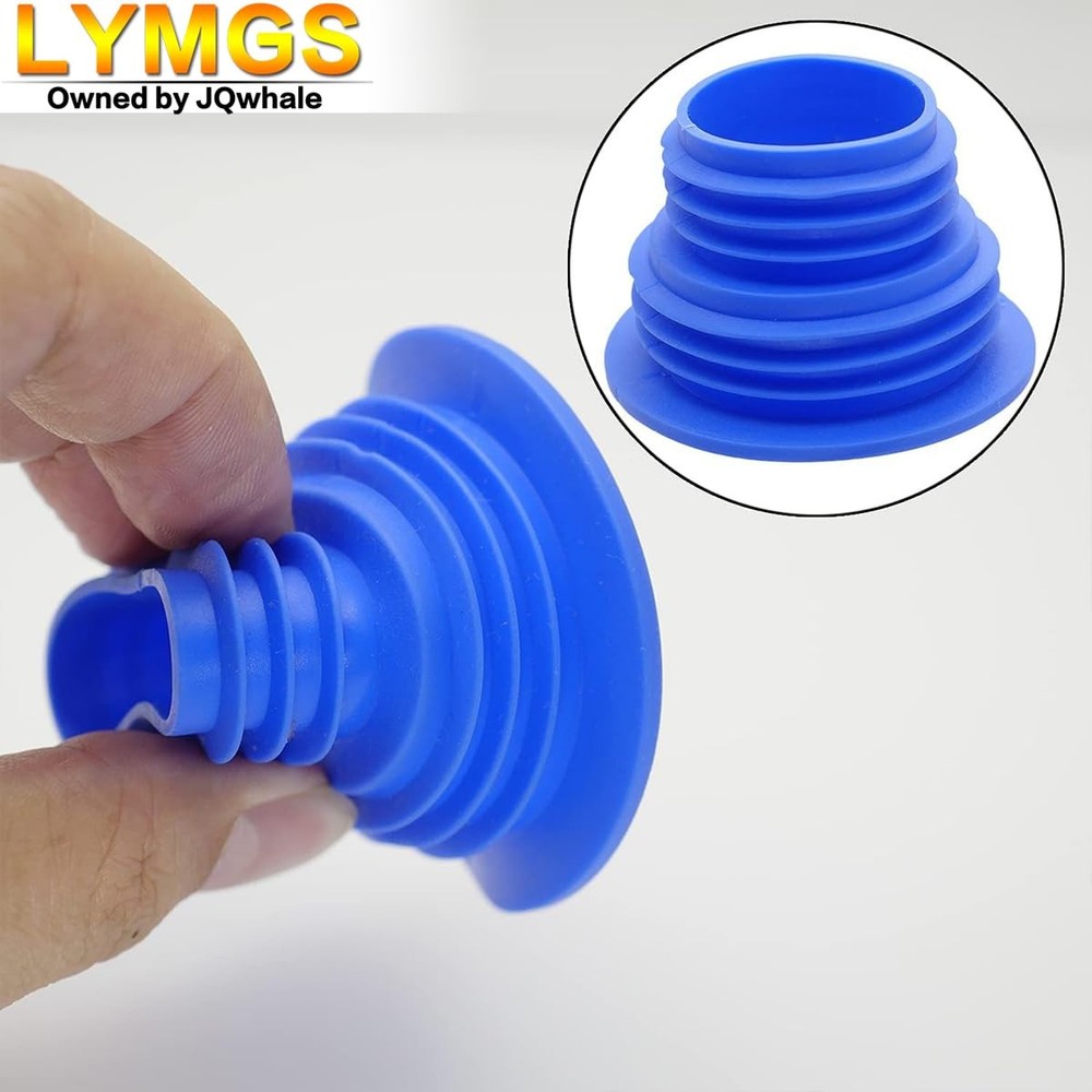 LYMGS Universal Fit Drain Pipe Hose Silicone Plug, Washing Blue,white,black