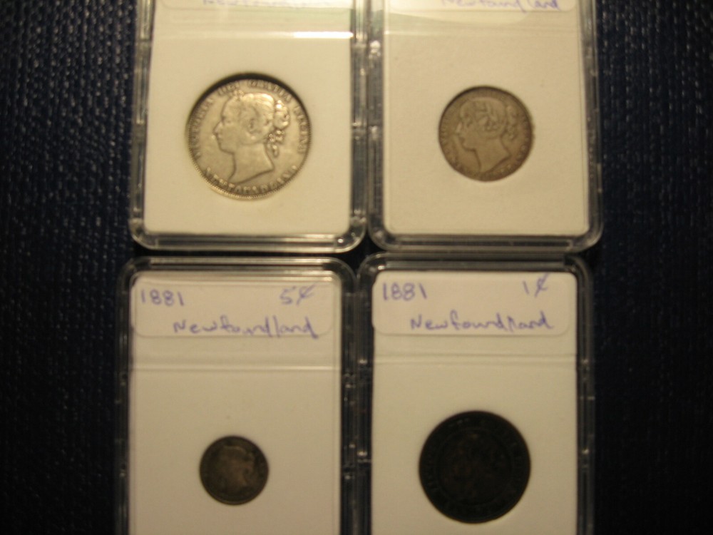 1881  Newfoundland coin set