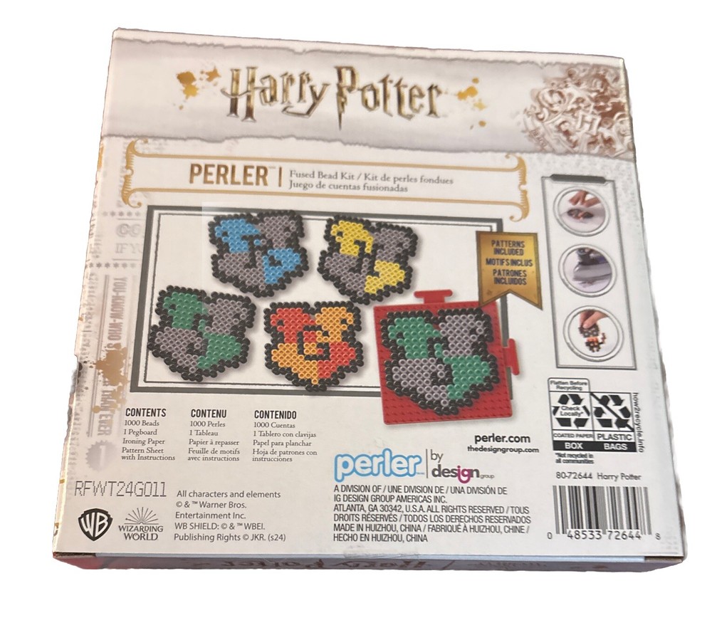 Harry Potter Fused Bead Pattern Pad, Perler 1003pc