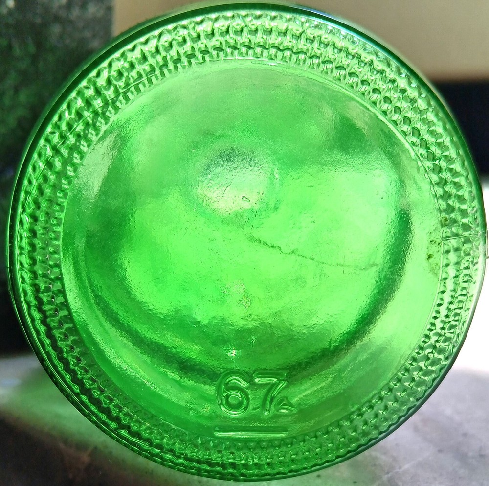 vtg Rolling Rock beer bottle embossed