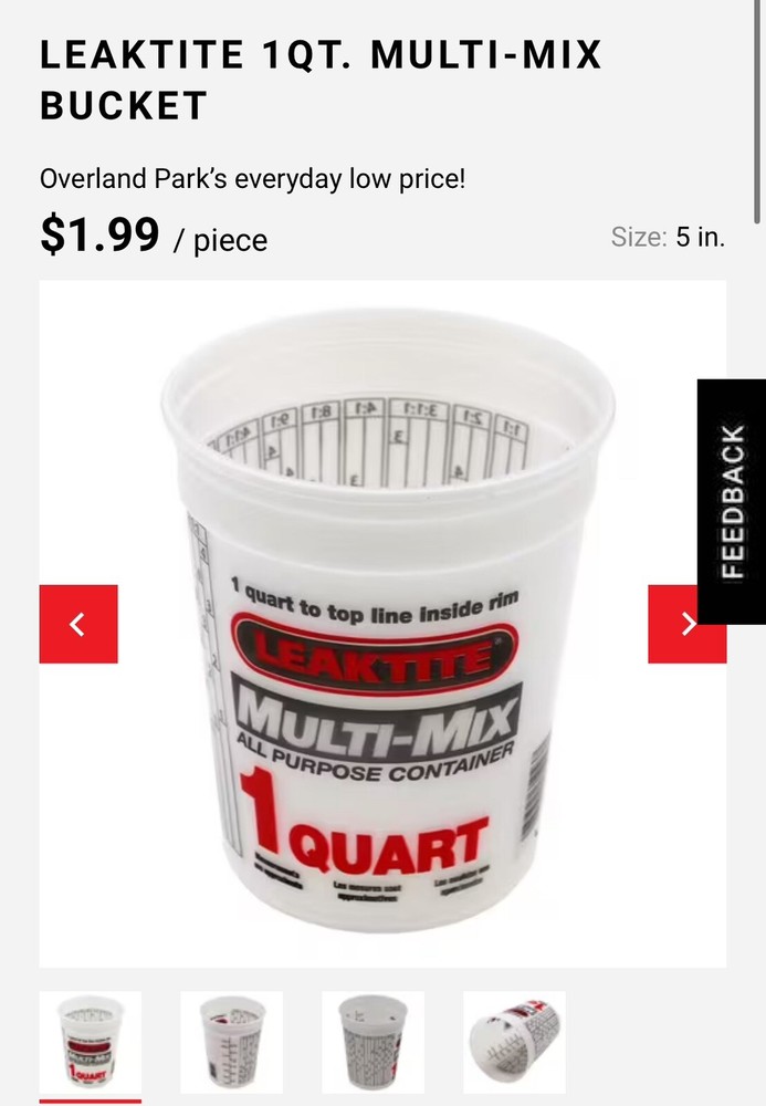 Leaktite Multi-Mix Containers 1 Quart Pack of 50