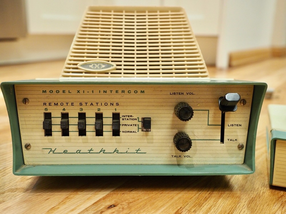 Vintage Heathkit X1-1 XIR-1 Transistor Intercom Speaker System with base station