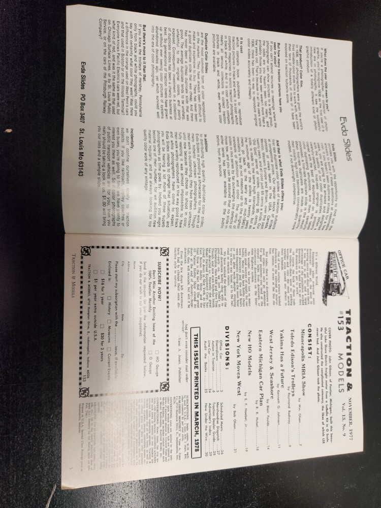 10 Issues of 1978 Traction & Models - Model Railroads