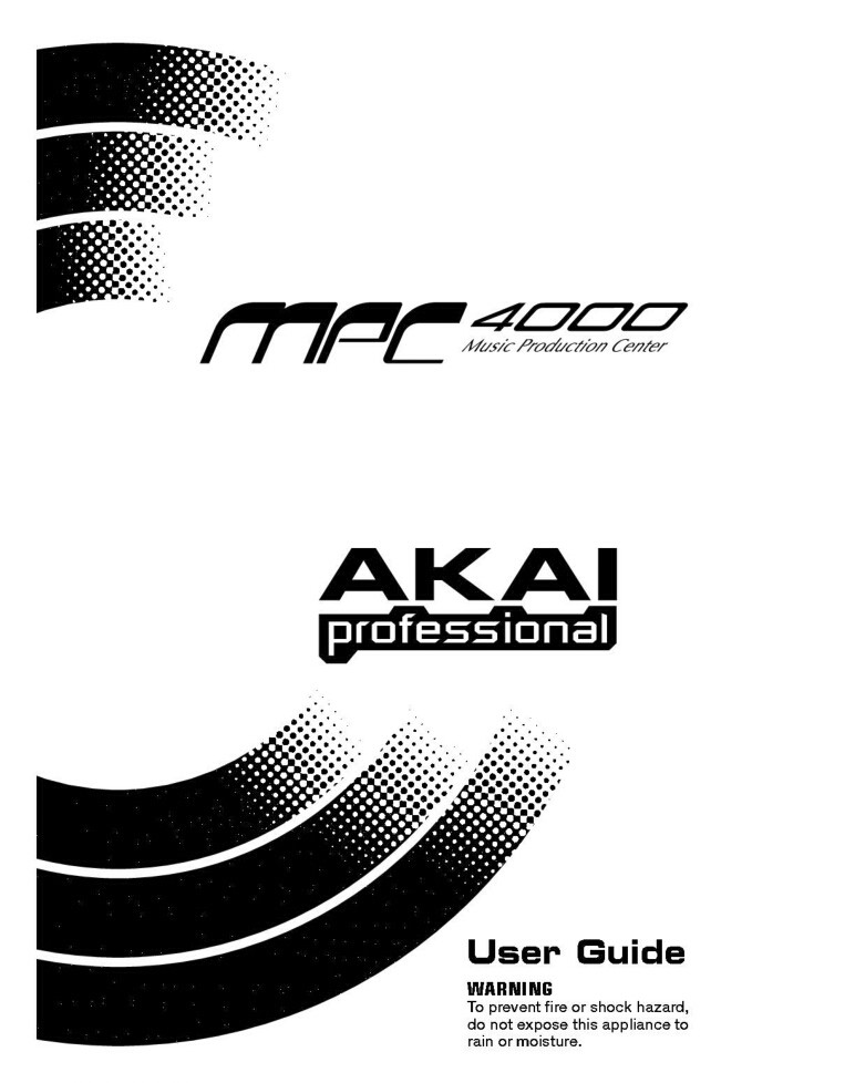 Akai MPC4000  Owners Instruction Manual