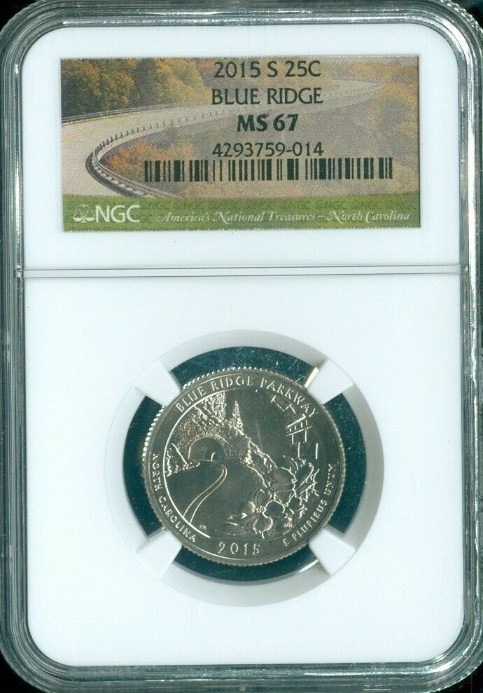 2015-S Blue Ridge Quarter NGC MS67 Quality