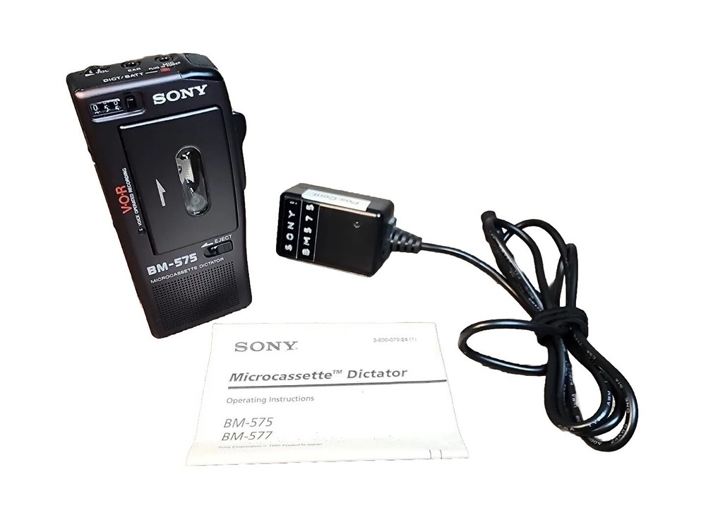 *READ DESCRIPTION* SONY BM-575 Micro Cassette Recorder Dictator