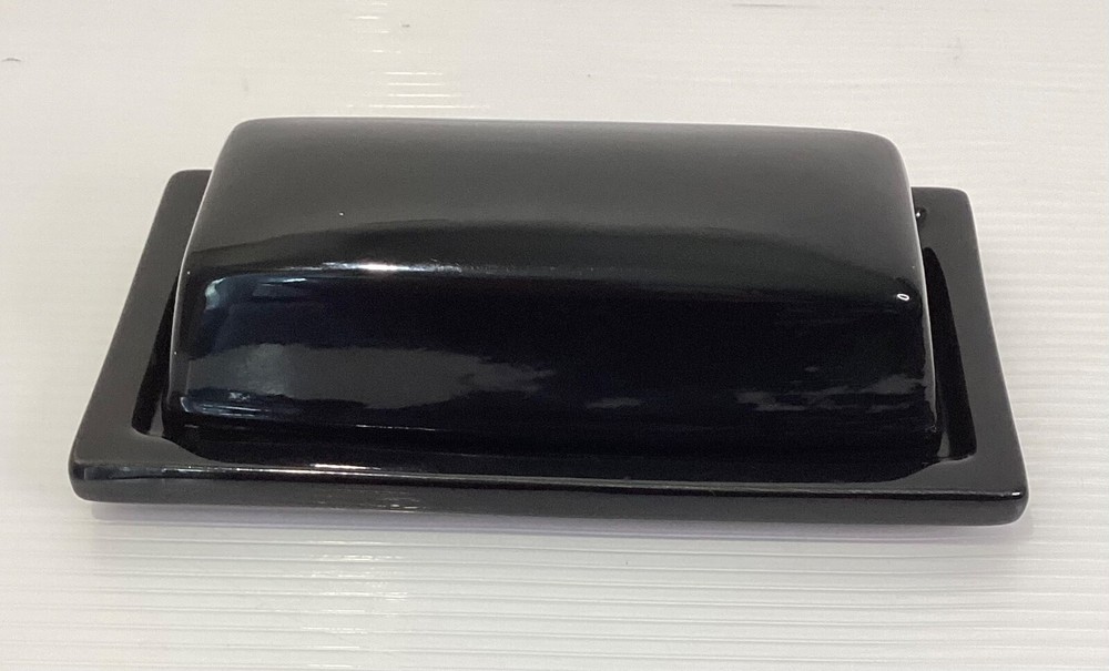 Oggi Butter Dish Ceramics Black