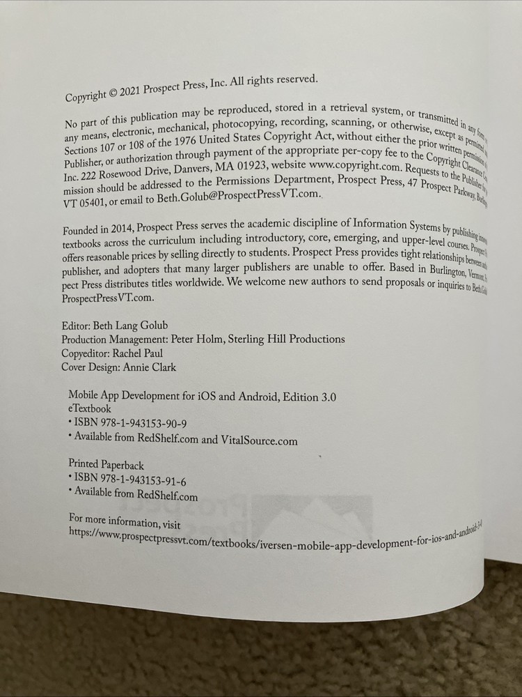 Mobile App Development : For IOS and Android Edition 3. 0 by Michael Eierman and