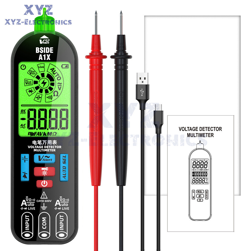 A1X Mini Multimeter LCD Digital DC/AC Voltage Resistance Tester Voltage Detector