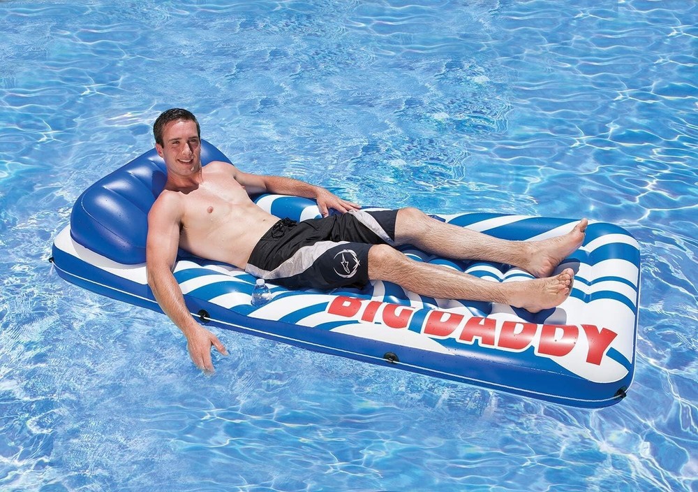Big Daddy Large Swimming Pool Float Mattress, Blue