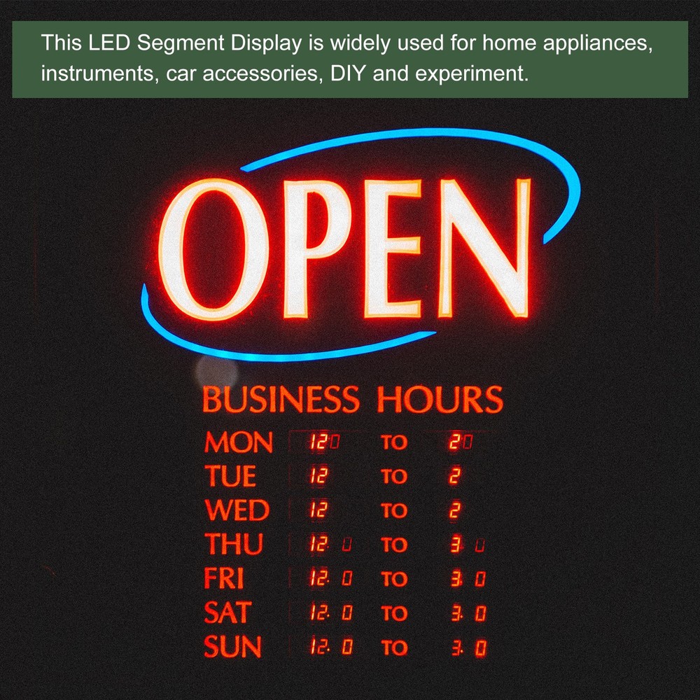 2Pcs LED Display Digital Tube LED Segment Common Cathode 3 Bit 7 DIY Red 12 Pin