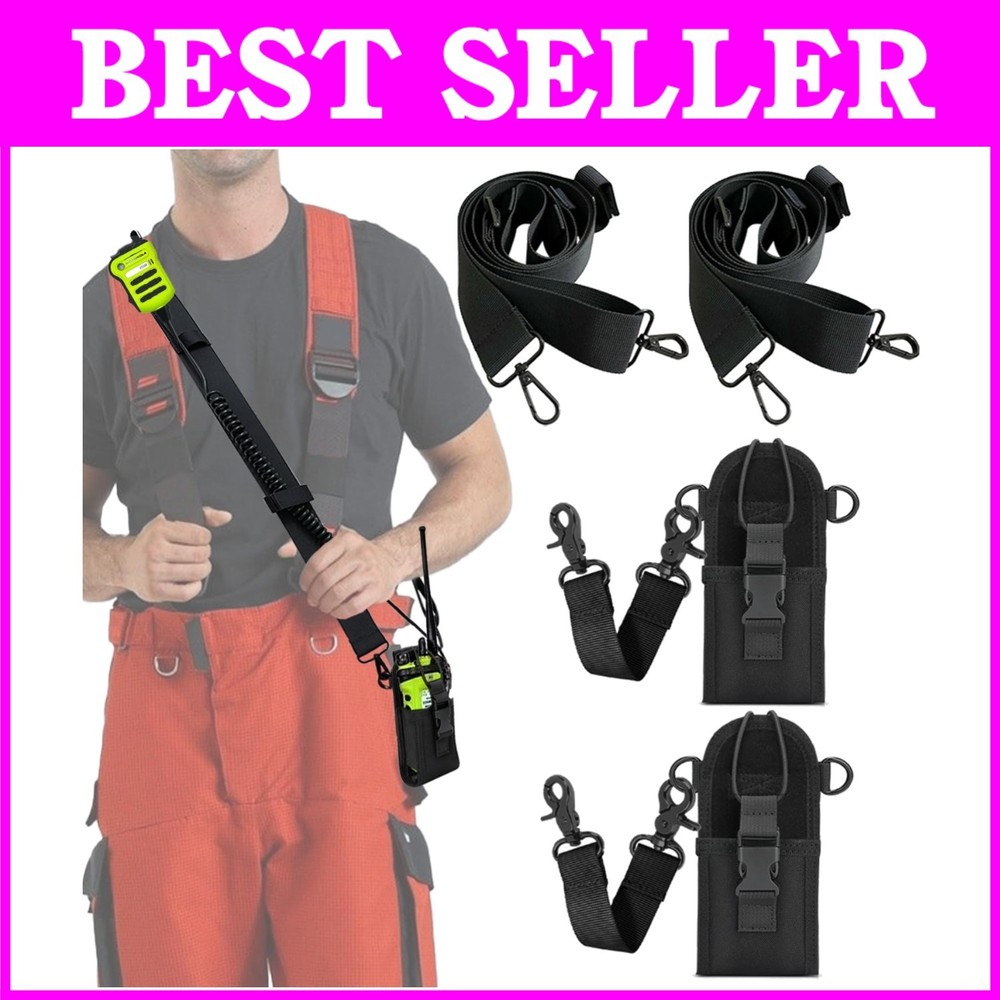 Firefighter Radio Strap Set with Mic Holder