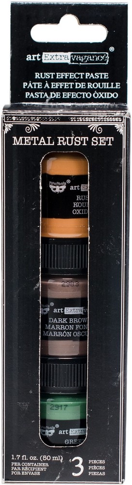 Finnabair Art Extravagance Rust Effect Paste 50ml Jars 3/Pkg-Metal Rust