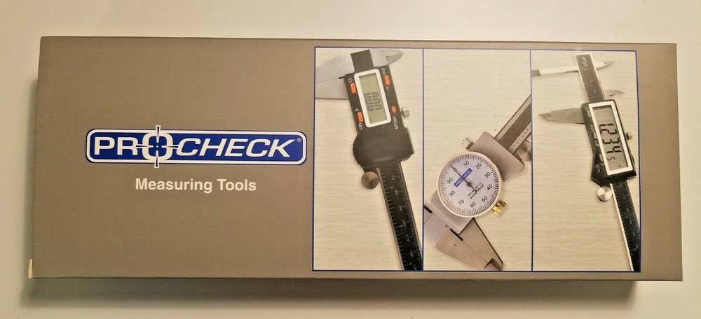 6" Dial Calipers Carbide Jaws Black Face Certified Precision Measuring Procheck