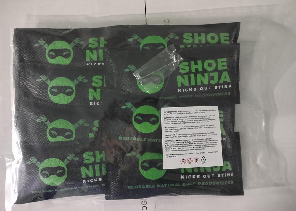 Unscented Shoe Deodorizer Pods with Activated Charcoal - 8 Pack for Freshness
