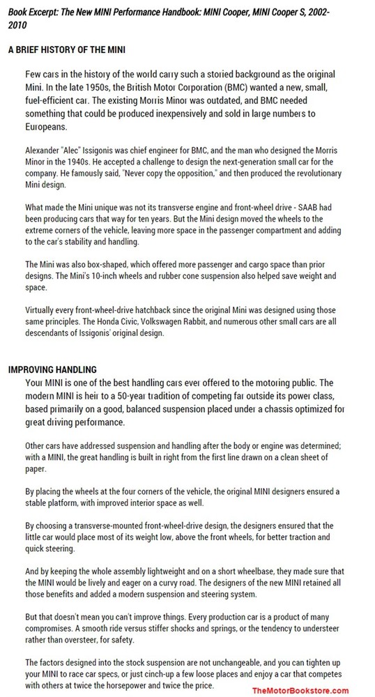 The New MINI Performance Handbook 2002-2010